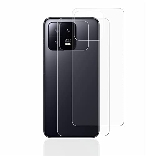 BROTECT Schutzfolie für Xiaomi 13 | (Rückseite) 2 Stück Transparenter Displayschutz Made in Germany Klare Full-Screen Folie Full-Cover 3D Curved Montage Kit