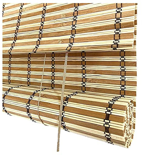 STRMAX Tenda a rullo naturale – Tenda in bambù per finestre, tende da giardino per esterni, gazebo in legno, balcone arrotolabile (colore : naturale, dimensioni: 1 x 1,7 m)