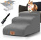HEVOL Hundetreppe, Haustiertreppe, wasserdichte Hunderampe, Hundetreppe 40 cm Hoch, rutschfeste Haustierrampe, Hochwertige Schwamm Katzentreppe mit Waschbar Bezug