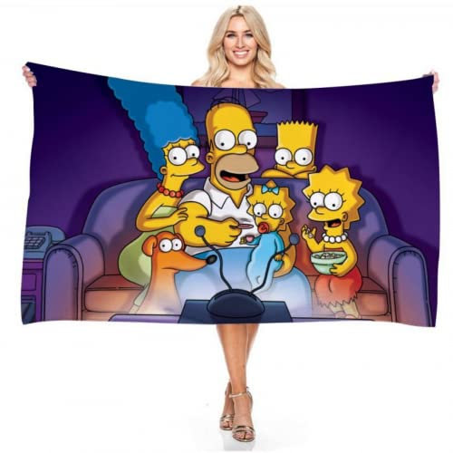 IMFLY The Mpsons Strandtuch,Mikrofaser-Strandtuch 70 X 140 cm,Strandtücher Kinder,Strand Und Pool,Geschenke Für Kinder,Strandhandtücher Towel (2,90x180cm)