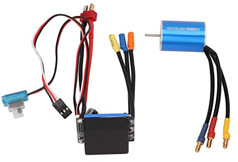 VGEBY RC Motor ESC Kit, 2435 3300KV Motor sin Escobillas 25A Controlador de Velocidad Eléctrico Combo para 1/16 1/18 RC Car