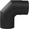 Ofenrohr Kaminrohr Rauchrohr Durchmesser Ø 130 mm Längenelemente - Bögen zur Auswahl (Bogen 90° Ø 130-2 mm Stahl schwarz)