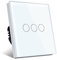 TAWOIA Interruptor de luz normal, interruptor de luz de pared, estándar 110 V - 240 V, 86 x 86 mm, interruptor de luz táctil de 3 vías