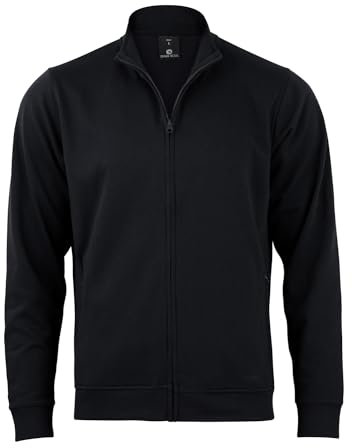 STARK SOUL Sweatjacke BLANK, mit Stehkragen, Reißverschluss und 2 Schubtaschen | French Terry Schw. Gr S