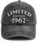 Xullaxth Limitierte Auflage 1960 1961 1962 1963 1964 1965 1966 1967 1968 1969 Mütze für Herren und Damen, verstellbare Baseballkappe aus Baumwolle, 1967, Schwarz, Einheitsgröße