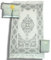 Luminoza Gebetsteppich Silber Islam Geschenkset, Gebetsbuch und Tasche to go | Muslimische Ramadan | Dekoration Islam | Gebets-Teppich schwarz | Islamische Geschenke | Prayer mat