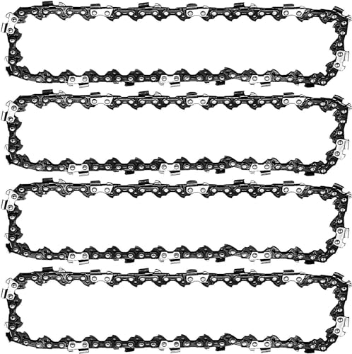 4pack 8 Inches Chainsaw Chain For Sun Joe Swj800e Swj806e Swj802e Pole Saw Polesaw Oregon S33 Chainsaws,For Greenworks 20302 20192,For Portland 62896 (3/8 Lp Pitch 0.050'' Gauge 33 Drive Links)