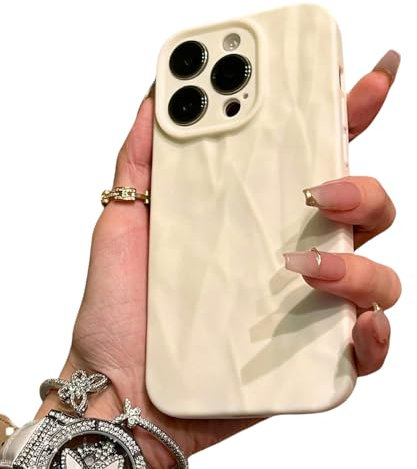 OonMan aesthetic phone case Silicone Folding Wrinkle Phone Case For Iphone Full Cover In Gummy Color-For Iphone 7 8- White