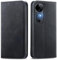 MOJIA Cover per Vivo V40 5G, Custodia Folio Portafoglio in Pelle PU [Chiusura Magnetica], Case a Libro con Guscio Interno in TPU, Supporto per Carte.. Nero