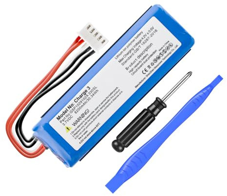 8200mAh Replacement Battery for JBL Charge 3,Compatible with JBL Charge 3 Speaker GSP1029102A 330SL 3.7V with Installation Tools