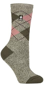 HEAT HOLDERS SOCKSHOP Ladies 1.6 TOG Lite Patterned and Striped Socks Pack of 1