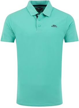 Weird Fish Miles Pique Polo Shirt Aqua Marine Size M