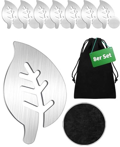 NETONDA 8PCS Tischdecken Beschwerer draußen Tischtuchklammern Magnet Tischdeckengewichte Edelstahl Tischdeckenbeschwerer Extra Schwer Tischklammern für alle Tisch Gardinen(Blatt)