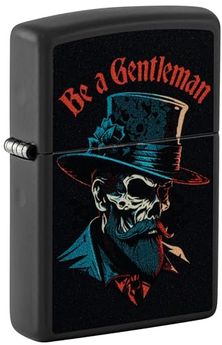 Zippo Sturmfeuerzeug - Be A Gentleman, Gray Dusk, Color Image - Nachfüllbar - Wiederverwendbar - Windfestes Design - Geschenkbox - Made in USA