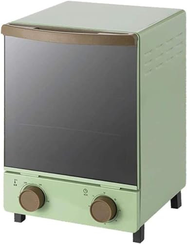 LABLADUO Four électrique,Four à Convection Mini Four Vertical rétro de 12 litres, lumière, Tube Chauffant à Quartz, Miroir de synchronisation, Porte en Verre, Mini Fours
