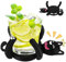 Cat Coaster, 3D Printed Cat Cup Holder with Funny Expression & Liftable Limb, Mat for Coffee Beer Mug Wine Glass Home Bar, Unique Gift for Lovers