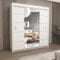 IE INTERIOR EMPORIUM Oslo Mirror Sliding Door Wardrobe – 150cm, 180cm, 203cm, 250cm – Includes 1 LED (White, 180cm)