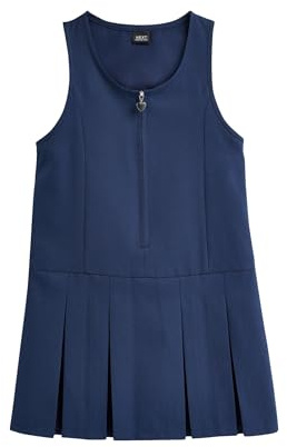 NEXT Mädchen Reguläre Passform Kleid mit Reißverschluss vorne Royal Blue Numeric_122