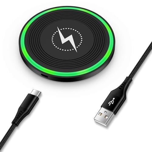 Fast Wireless Charger Samsung Wireless Charging Pad for S25 Ultra/S24 FE/S23/S22/S21/S20/Z Flip 6/5/4, 15W Wireless Phone Charger for Google Pixel 9/9 Pro/8/8 Pro/7/7 Pro, iPhone 16/15/14/13/12/11 Pro
