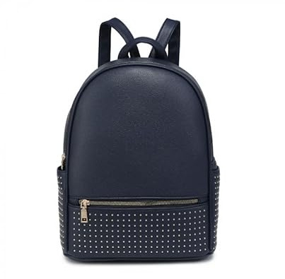 JFY Studded Zip Pocket Backpack