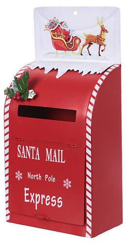 Holyart Cassette postali di Babbo Natale: Cassetta postale da tavolo Babbo Natale 40x20x10 cm