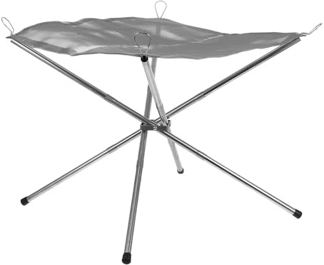 Abaodam Edelstahl Camping Grill Bonfire Rack Faltbar Tragbarer Outdoor Feuerstelle Campingkocher Robust Leicht Kompakt Mittelgroß für Picknick und Wandern