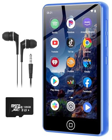 Lettore MP3 con Bluetooth e WiFi, 4,02 Pollici Touchscreen MP4 Lettore