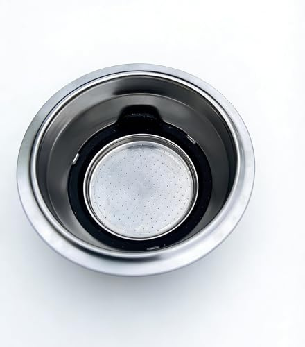 Tongtsin Ersatzfilterkorb, kompatibel mit De'Longhi Stilosa/Dedica Espressomaschinen, Druck-Espressokorb, Sieb, Edelstahl-Kaffeekorb, 51 mm, 2 Tassen
