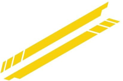 Auto-Seitentür-Aufkleber, Vinyl, Dekorative Aufkleber, Auto-Tuning-Zubehör(Glossy Yellow)