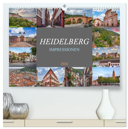 Heidelberg Impressionen (hochwertiger Premium Wandkalender 2026 DIN A2 quer), Kunstdruck in Hochglanz: Erleben Sie die einzigartige Verbindung aus ... in der Stadt Heidelberg. (CALVENDO Orte)