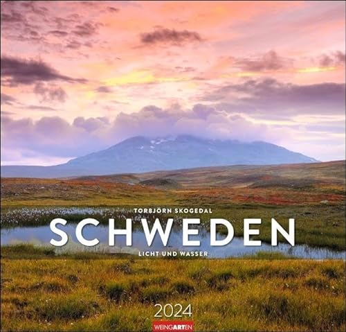 Schweden Kalender 2024. Reise-Kalender mit 12 atemberaubenden Fotografien schwedischer Landschaften. Romantischer Wandkalender 2024 zum Aufhängen. 48x46 cm.: Licht und Wasser