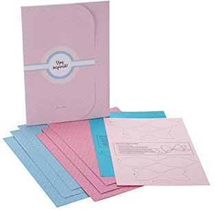 Geschenkpapier 6 Bögen A2: Edel, hochwertiges Geschenkpapier, Packpapier, Bastelpapier. Geschenkverpackung Set für jeden Anlass blau & rosa ... - inkl. 2 Bastelschleifen zum Verpacken