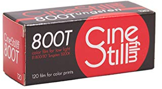 CineStill 800Tungsten Pellicola a colori ad alta velocità, formato 120mm (ISO 800)