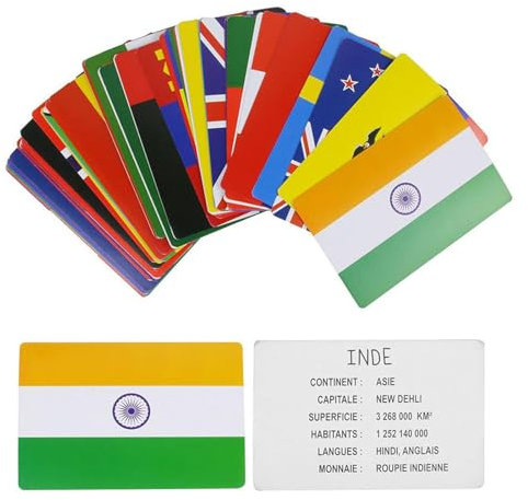 Jeux 2 Momes-CMEA5032 Carte Educative Pays Et Drapeaux, 7 ans to 99 ans, EA5032