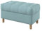 Furninero - Raffinierte gepolsterter Sitzbank Sitzhocker Sitzruhe Betthocker Ottomane, mit Stauraum, Gerundete Beine, 80 cm breit, Majestic Velvet Light Blue Stoff (Licht zu reinigende), Blau
