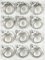 12 tlg. Glas-Weihnachtskugeln Set in 'Hochglanz Vintage Classic Weiss Silber ' Christbaumkugeln - Weihnachtsschmuck-Christbaumschmuck-Reflektorkugeln-Reflexkugeln-Reflector Ball