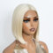 NOBLE Blond Bob Perücke Kurz T Teil Hd Lace Front Bob Perücken für Frauen 10 Zoll gerade kurze synthetische Bob Perücke mit mittlerem Schnitt für den täglichen Partygebrauch