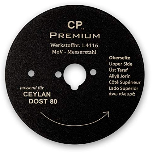 Canpolat GASTRONICS Kreismesser für Ceylan und Dost - 80 mm, glatt - mit Antihaftbeschichtung- Dönermesser aus Edelstahl in Premium Qualität