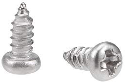 sourcing map Vis autotaraudeuses M2 x 5 mm Vis à tête cylindrique Phillips Boulons de fixation en acier inoxydable 316 50Pcs
