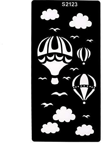 JUSTFOX - Henna Tattoo Schablone Airbrush Stencil Dövme Selbstklebend Heißluftballon