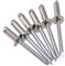 100 x Aluminium Blind Pop Rivets 4mm x 10mm Standard Flange Dome Headed