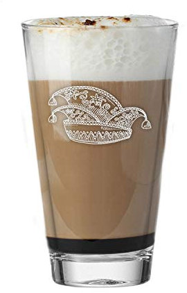 Deitert Leonardo Becher 300 ml Ciao - Trinkglas mit Gravur - Glas mit Namensgravur und Narrenkappe - ideal als Wasserglas, Saftglas und Kaffeebecher