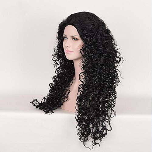 Biamoxer 2018 Neuankömmlingsfilm Moana Prince Maui Schwarz Flauschiges Langes Haar Cosplay Lockige Perücken Mit Haarnetz Maui Kostüm Haar Perücke One Size Maui