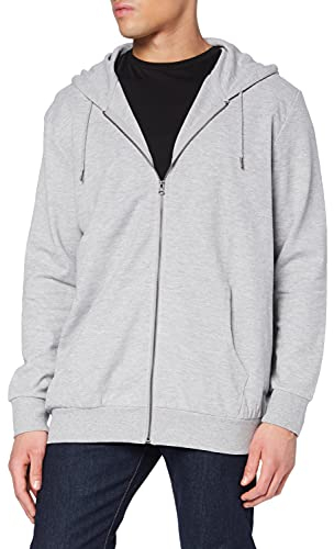 Jack & Jones Homme Jjebasic Sweat Zip Hood Noos Pull cardigan, Gris Clair, 4XL EU