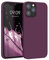 kwmobile Cover per Apple iPhone 12 / iPhone 12 Pro Custodia - Back Case per Smartphone in Silicone TPU - Protezione Gommata - viola bordeaux