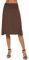 EXCHIC Damen Sommer Hohe Taille A-Linie Knielang Rock Elegant Elastisch Midi Yoga Röcke (M, Coco)