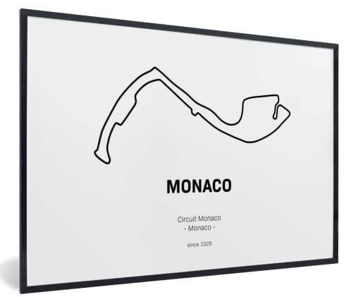 MuchoWow Poster Bilder Wanddeko Deko Wohnzimmer 90x60 cm F1 - Rennstrecke - Monaco