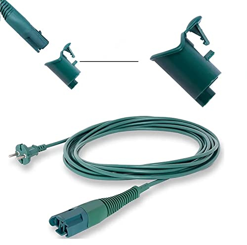 PRIMEBAG - 10 Meter Kabel + Buchse für festen Halt - kompatibel mit Kobold 130 131 VK130 VK131 Vorwerk - Bestleistung beim Saugen