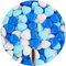 EinsSein Schokoherzen Hochzeit Herz Dragees weiss-hellblau-blau glanz 1kg Mix | ca. 1,8 cm | Gastgeschenke Taufe Junge, Kommunion, Kindergeburtstag | Schokodragees, Schoko in Herzform