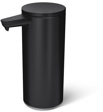 simplehuman 9 oz. Touch-Free Rechargeable Sensor Liquid Soap Pump Dispenser, Matte Black